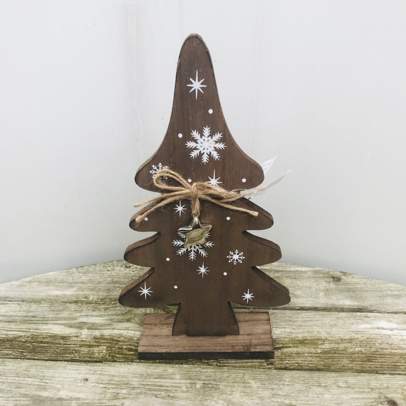 Stromček drevený dekoračný 28cm