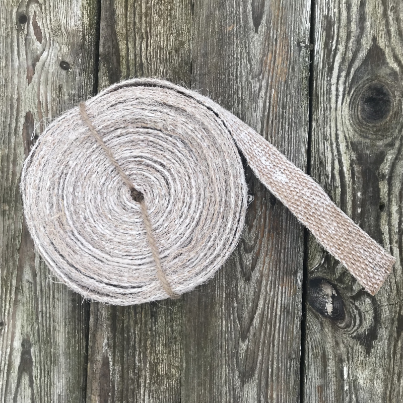 Jutová stuha slonovinová 3cmx1m - metráž