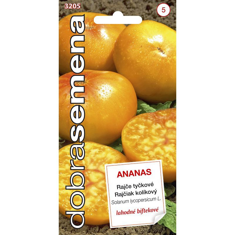 Dobrá semena Rajčiak kolíkový žltý ´Ananas´