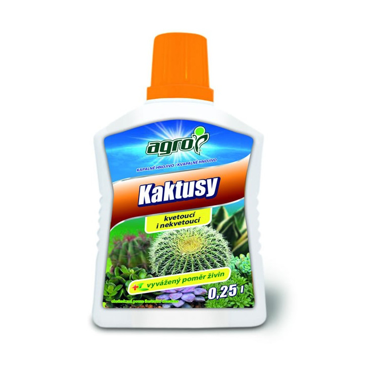 Agro kvapalné hnojivo na kaktusy a sukulenty 0,25l
