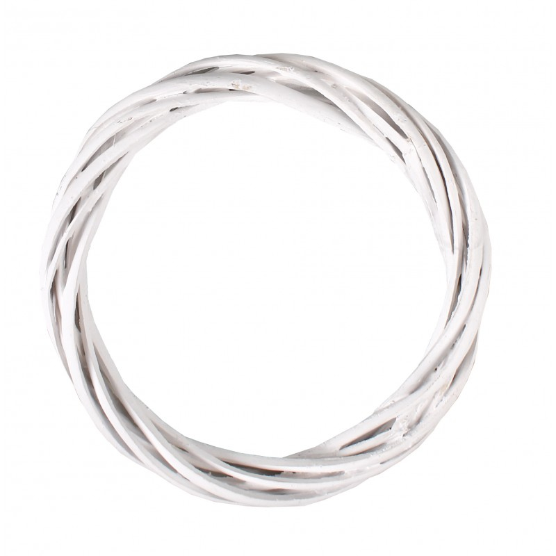 Prútený veniec biely 15cm