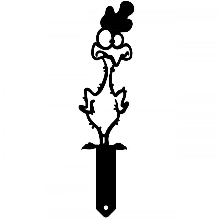 Záhradný zápich – ošklbaný kohút 15cm