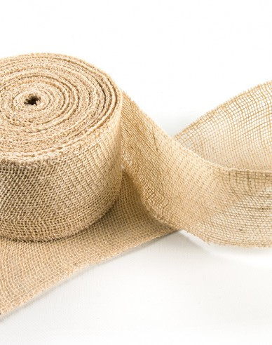 Jutová stuha natur 10cmx1m - metráž