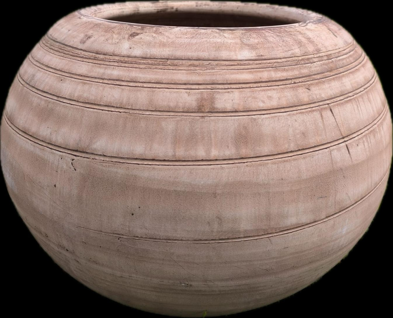 Kvetináč hlinený svetlo-hnedý ´Guľa L´