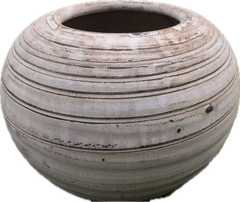 Kvetináč hlinený svetlo-hnedý ´Guľa S´