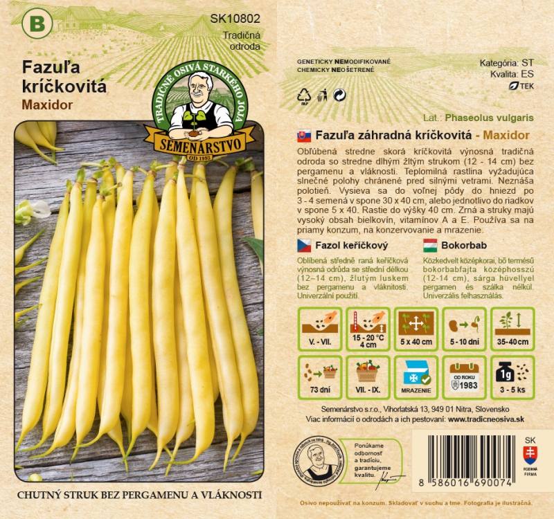 Semenárstvo Fazuľa záhradná kríčkovitá ´Maxidor´