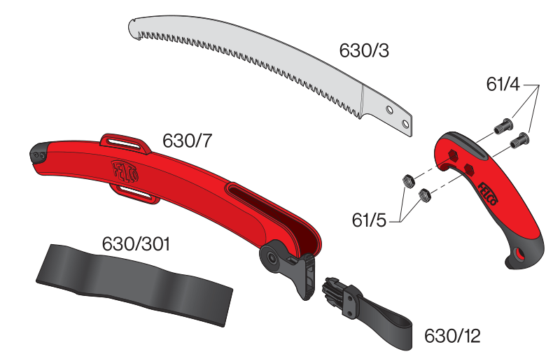 FELCO 630 Pílka so zahnutým plátom 33 cm