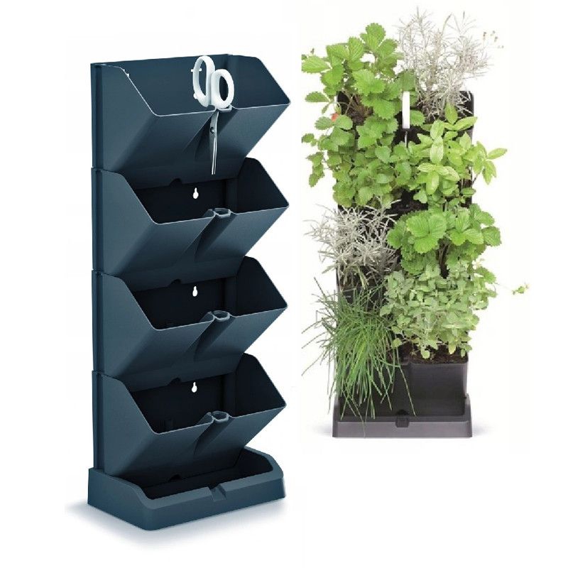 Vertikálne kvetináče s nožnicami MINI CASCADE IO1W200 antracit