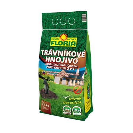 Floria Trávnikové hnojivo s účinkom proti krtkom 7,5kg