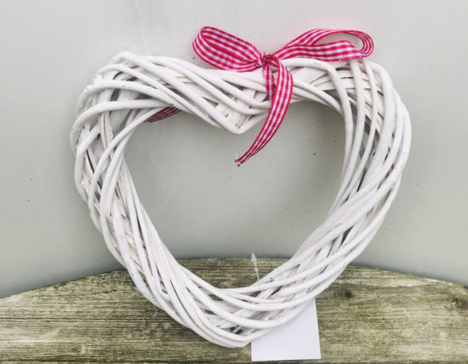 Prútené srdce 20x20cm