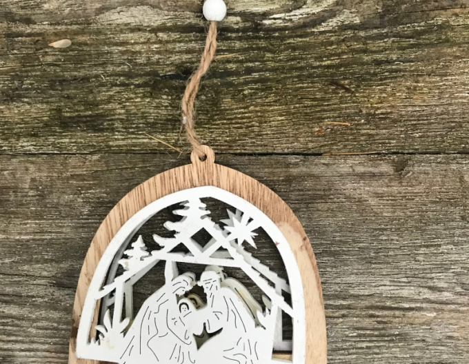 Betlehem drevený na zavesenie