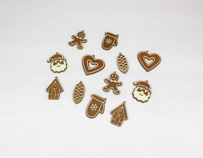 Perníkový set č.2 - box s vianočnými ozdobami