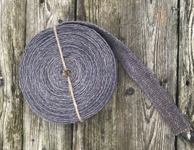 Jutová stuha modro - hnedá 3cmx1m - metráž