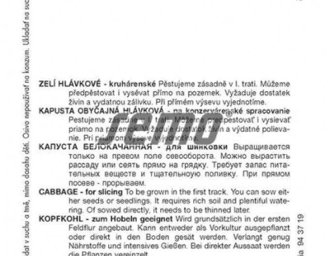 Semo Kapusta hlávková ´Pourovo Pozdní´