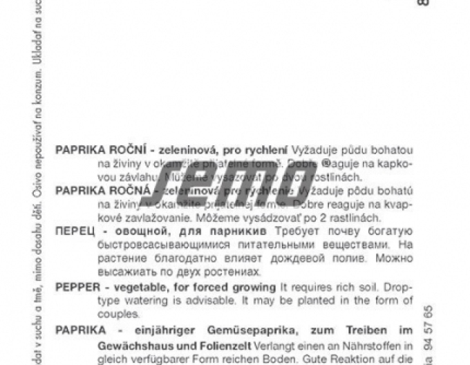 Semo Paprika ročná ´Oreny F1´