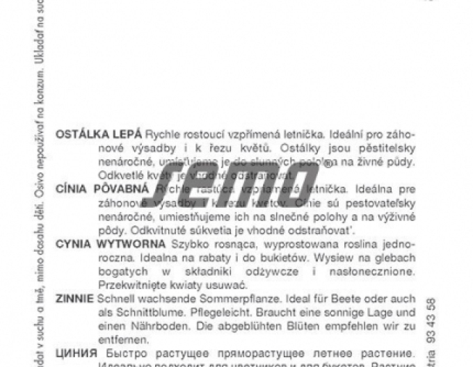 Semo Cínia kaktusokvetá ´Zmes´