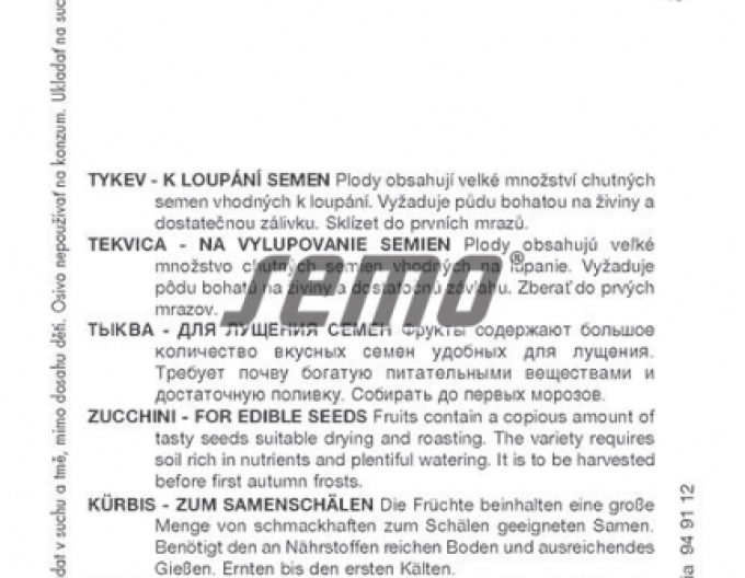 Semo Tekvica cuketa (na lúpanie)  ´Tondo Chiaro di Niza´