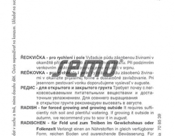 Semo Reďkovka červená ´Prima´