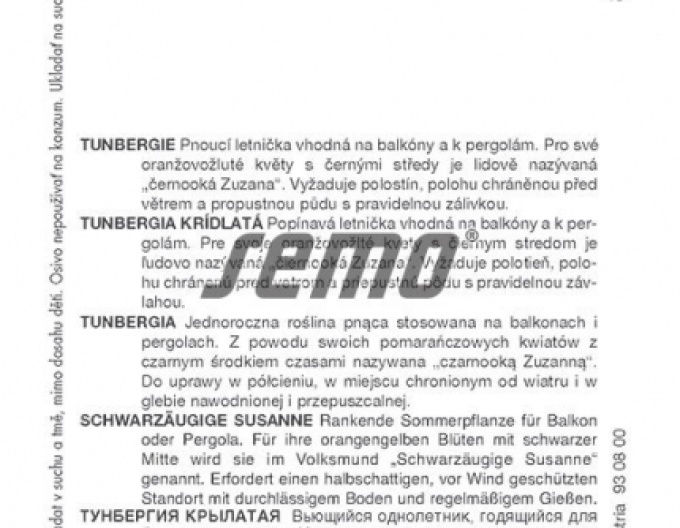 Semo Tunbergia Oranžová s okom