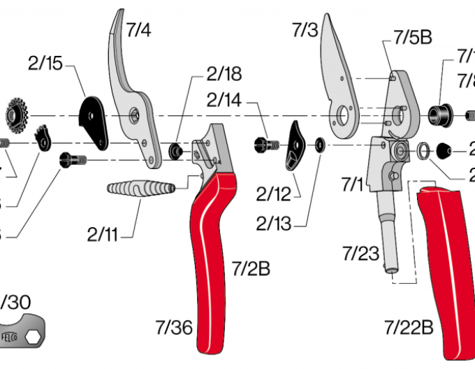 Felco 2/9 matica zubová pre stredovú skrutku