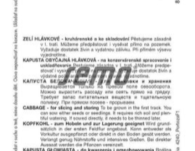Semo Kapusta hlávková ´Portoza´