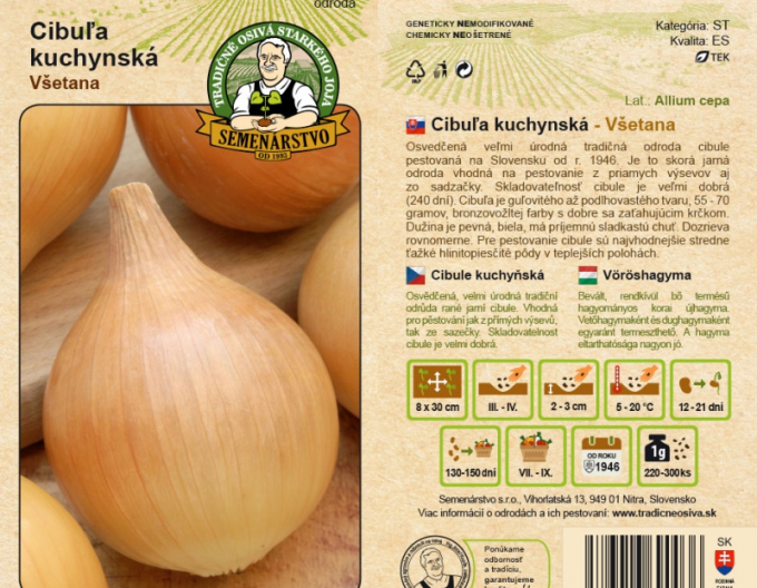 Semenárstvo Cibuľa kuchynská ´Všetana´