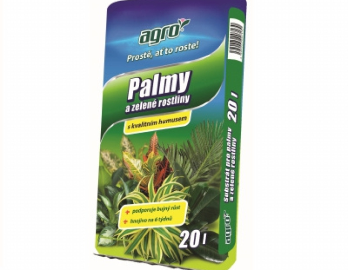 AGRO Substrát na palmy a zelené rastliny 20l